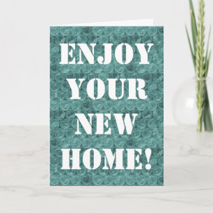 Turquoise bubbelwikkelpatroon huis verwarming