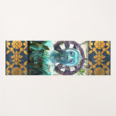 Turquoise Buddha Foto Gold Mosaic Peace Script Yogamat (Voorkant (horizontaal))