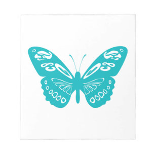 Turquoise Butterfly Notitieblok