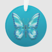 Turquoise butterfly ornament (voorkant)