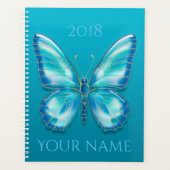 Turquoise butterfly planner (Voorkant)