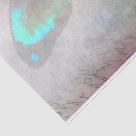 Turquoise Butterfly Wing  handschrift Tissuepapier (Detail)