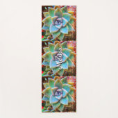 Turquoise cactus fotografie aangepaste naam stijlv yogamat (Voorkant)