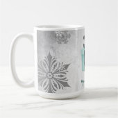 Turquoise cadeau de Noël Mug (Gauche)