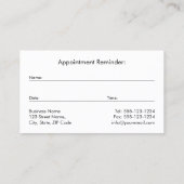 Turquoise Canvas Gouden Lijst, Psycholoog Symbool Afsprakenkaartje (Achterkant)