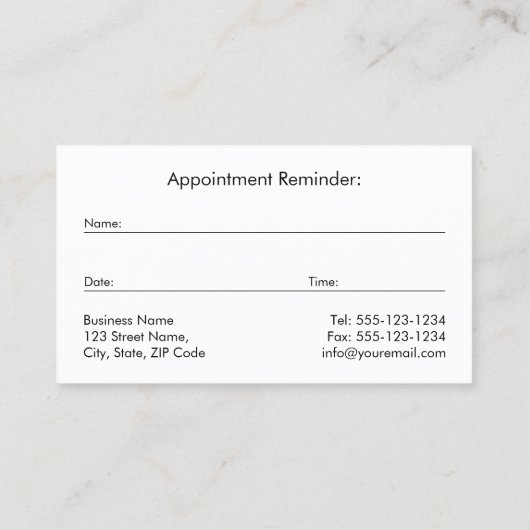 Turquoise Canvas Gouden Lijst, Psycholoog Symbool Afsprakenkaartje (Achterkant)