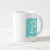 Turquoise Carré Monogram Spécialité Mug (Devant droit)