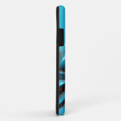 Turquoise Carved Happy Buddha Statue Iphone Case (Achterkant/rechts)