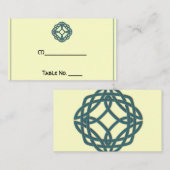 Turquoise Celtic Eternity Knot Mariage Cartes de P (Devant / Derrière)