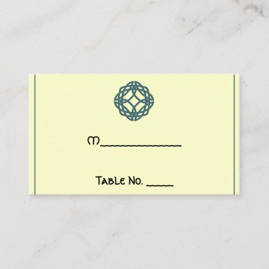 Turquoise Celtic Eternity Knot Mariage Cartes de P (Devant)