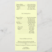 Turquoise Celtic Knot Wedding Programme (Dos)