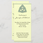 Turquoise Celtic Knot Wedding Programme (Devant / Derrière)