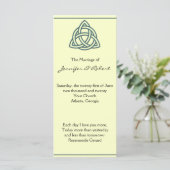 Turquoise Celtic Knot Wedding Programme (Debout devant)