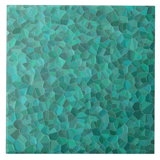 Turquoise Ceramic Tile Tegeltje (Voorkant)
