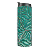 Turquoise ceramic tile wall textureabstract,archit thermosbeker (Geroteerd rechts)