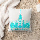 Turquoise Chandelier Designer Pillow Kussen (Deken)