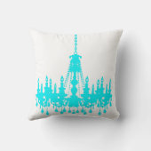 Turquoise Chandelier Designer Pillow Kussen (Achterkant)