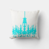 Turquoise Chandelier Designer Pillow Kussen (Voorkant)