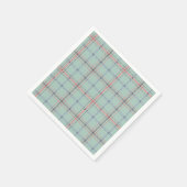 Turquoise checkered classic pattern. servet (Hoek)