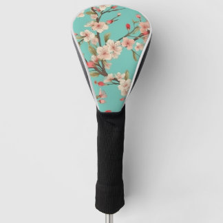 Turquoise Cherry Blossom Golf Head Hoesje Golfheadcover