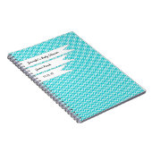 Turquoise Chevron de livre d'invité de Fête de la (Côté Droit)