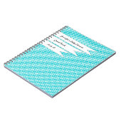 Turquoise Chevron de livre d'invité de Fête de la (Côté gauche)