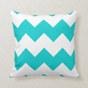 Turquoise Chevron Sierkussen