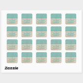 Turquoise Chic Chevron Enregistrer les stickers Da (Feuille)