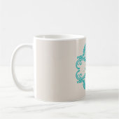 Turquoise Chic Damask Mug (Gauche)