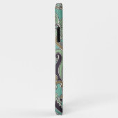 Turquoise Chic Retro Paisley Floral Pattern Case-Mate iPhone Case (Achterkant/rechts)