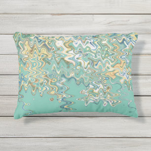 Turquoise Chic Unique Pattern Buitenkussen