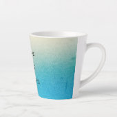 Turquoise Chic White Aqua Blue Latte Mok (Rechts)