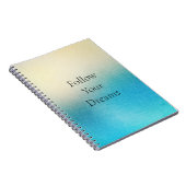 Turquoise Chic White Aqua Blue Notitieboek (Rechterzijde)