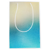 Turquoise Chic Wit Aqua Blauw Medium Cadeauzakje (Voorkant)