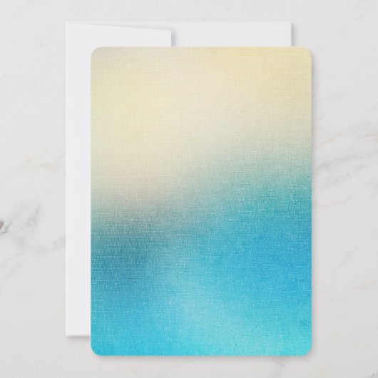 Turquoise Chic Witte Aqua Blauwe Bruiloft Kaart (Achterkant)