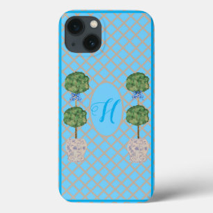 Turquoise Chinoiserie Ginger Jar Jars Topiary iPhone 13 Hoesje