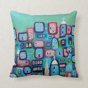 Turquoise City Kussen