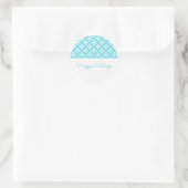 Turquoise Classy Diamond Holiday Stickers (Tas)