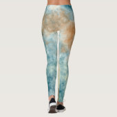 Turquoise Cloud art Leggings (Achterkant)