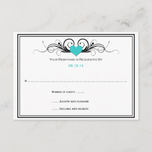Turquoise Coeur - Frottes noires RSVP
