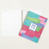 Turquoise colorée, rose et rouge Art Abstrait (Devant avec enveloppe)