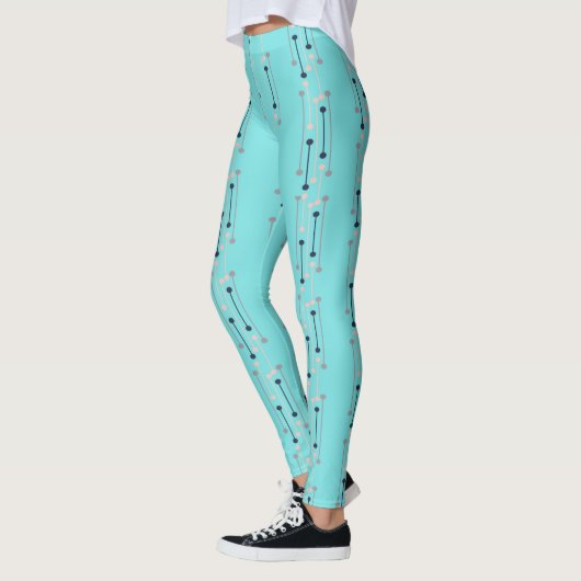 turquoise Colorsmith abstract ontwerp Leggings (Links)