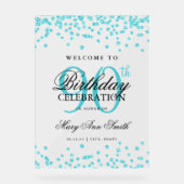 Turquoise Confetti Parties scintillant 90e anniver (Recto)