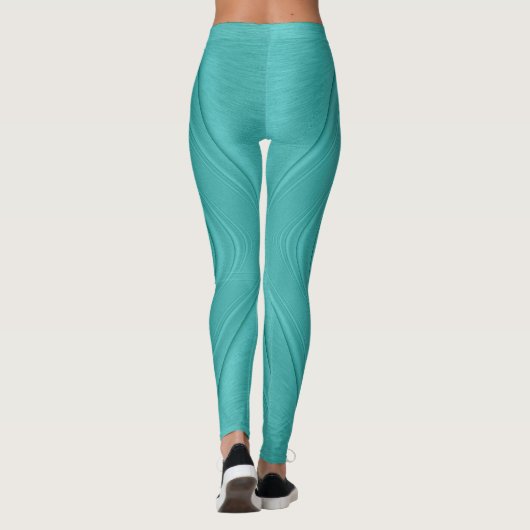 Turquoise Contour Leggings (Achterkant)