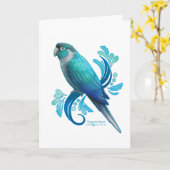 Turquoise Conure Kaart (Gele Bloem)
