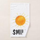 Turquoise Coral Blanc Sunshine Typographie (Serviette à main)