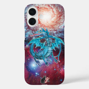 Turquoise Cosmic Dragon Hoesje-Mate iPhone Case