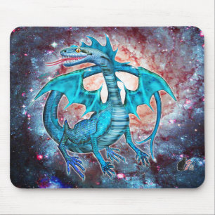 Turquoise Cosmic Dragon Muismat