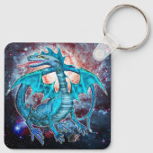Turquoise Cosmic Dragon Sleutelhanger (Achterkant)