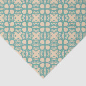 Turquoise Cream Modern Western geometrisch somber Tissuepapier (Detail)